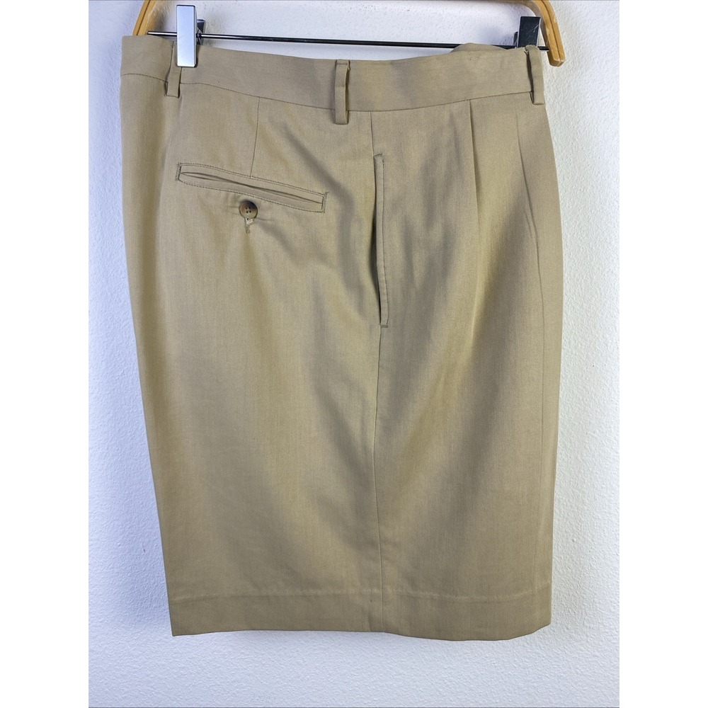 Harold Powell Shorts Men Khaki 36 Short Trousers Pleated Preppy Golf Casual